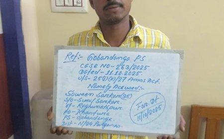 গোবরডাঙ্গায় আগ্নেয়াস্ত্র উদ্ধার 