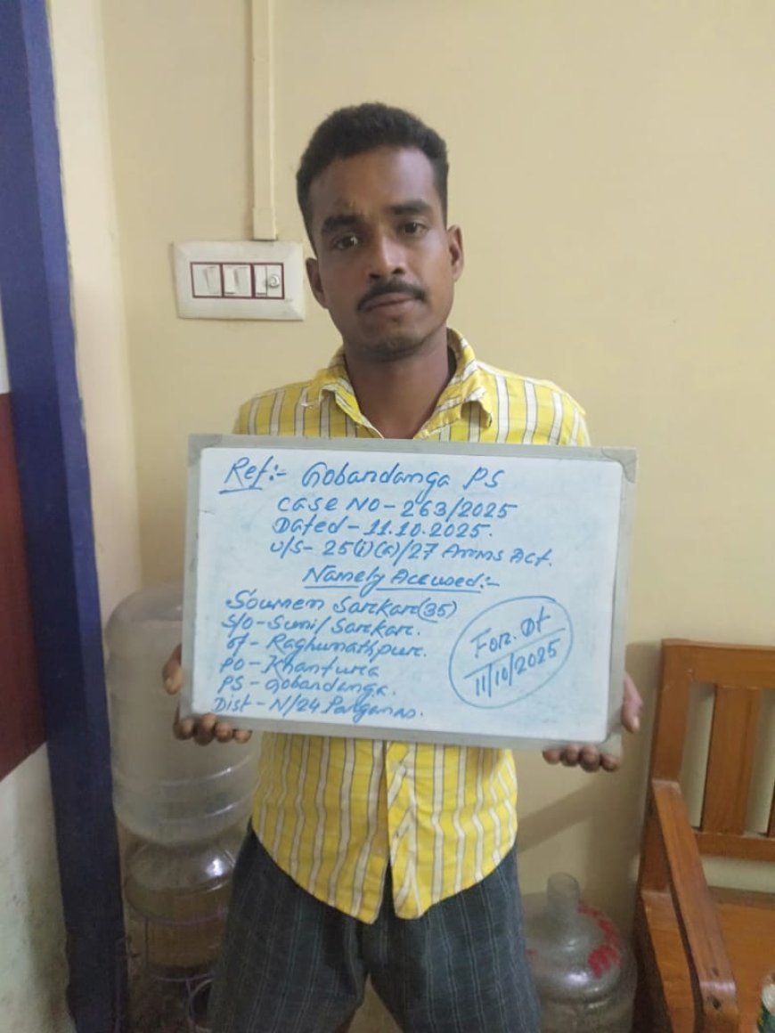 গোবরডাঙ্গায় আগ্নেয়াস্ত্র উদ্ধার 