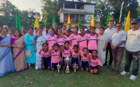 মহিলা খো খো খেলায় কালিয়াগঞ্জের ডালিমগাও উচ্চ বিদ্যালয় চ্যাম্পিয়ন