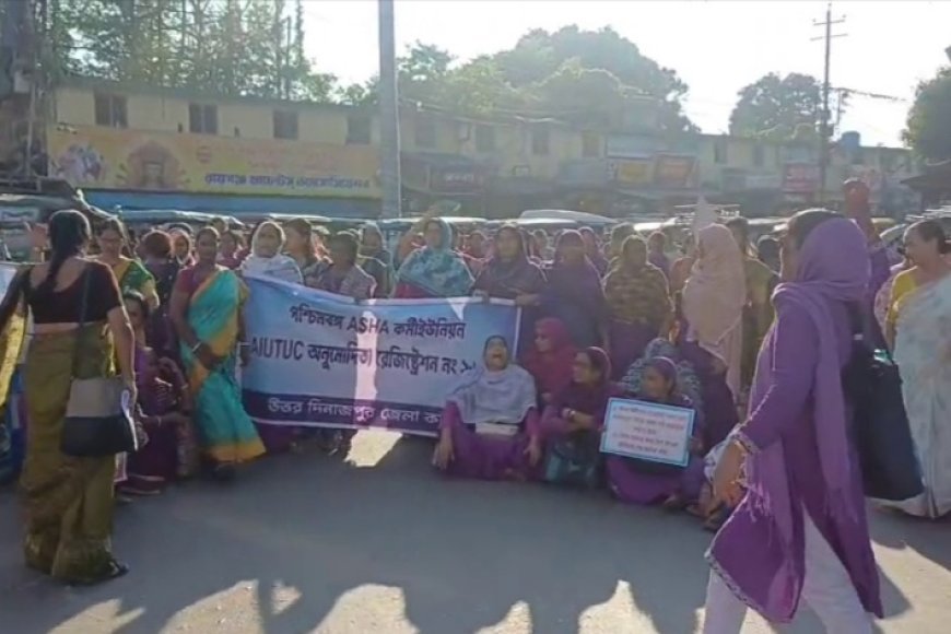 আশা কর্মীদের চার মাসের ভাতা না পাওয়ায় বিক্ষোভ  