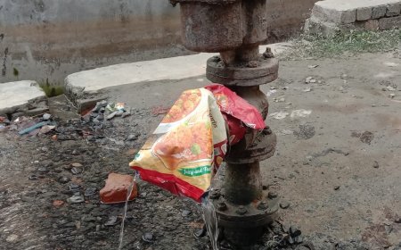 পানীয় জলের ট্যাপ ফেটে জল অপচয় , ক্ষোভে ফুঁসছে সাউথ গড়িয়া গ্রামের বাসিন্দারা