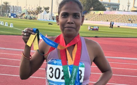 আবুধাবিতে ওয়ার্ল্ড মাস্টার্স অ্যাথলেটিক্সে  বুল্টি  জোড়া স্বর্ণপদক জয় করে ফিরলেন