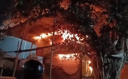 হাওড়ার বালিহল্ট স্টেশনে স্টেশনারি দোকানে আগুন
