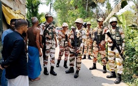 ভোটের নির্ঘণ্ট ঘোষণা হতেই ময়দানে কেন্দ্রীয় বাহিনী: গঙ্গাসাগরে রুট মার্চ শুরু