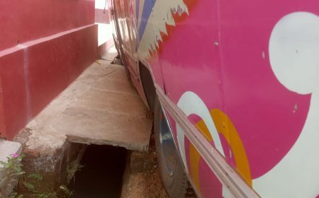 চিনপাইয়ে দুর্ঘটনার কবলে বাস