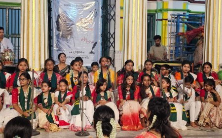 রবীন্দ্র জয়ন্তীতে সাংস্কৃতিক অনুষ্ঠানে মুখর মুরারীলাল দত্ত ঠাকুরবাড়ি