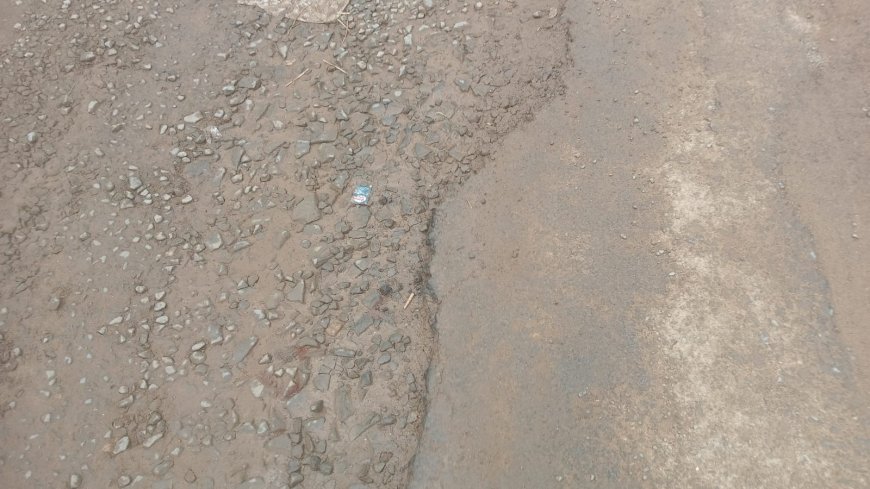 বেহাল ভগ্নাদশায় রাস্তা