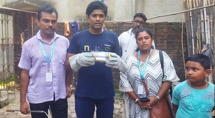 গৃহস্থের বাড়ির জলের রিজার্ভার থেকে উদ্ধার বিষধর কেউটে