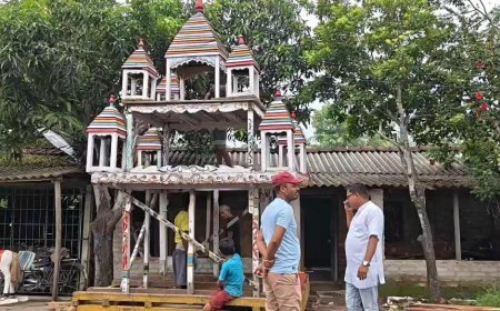 ১০৬ বছরে পদার্পণ বামনখালির ঐতিহ্যবাহী রথযাত্রার: নতুন সাজে সেজে উঠছে রথ
