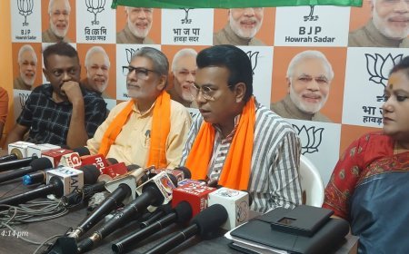 ১০০ দিনের রাজ্য সরকারের কাজের খতিয়ান তুলে ধরে হাওড়ায় সাংবাদিক বৈঠক বিজেপির